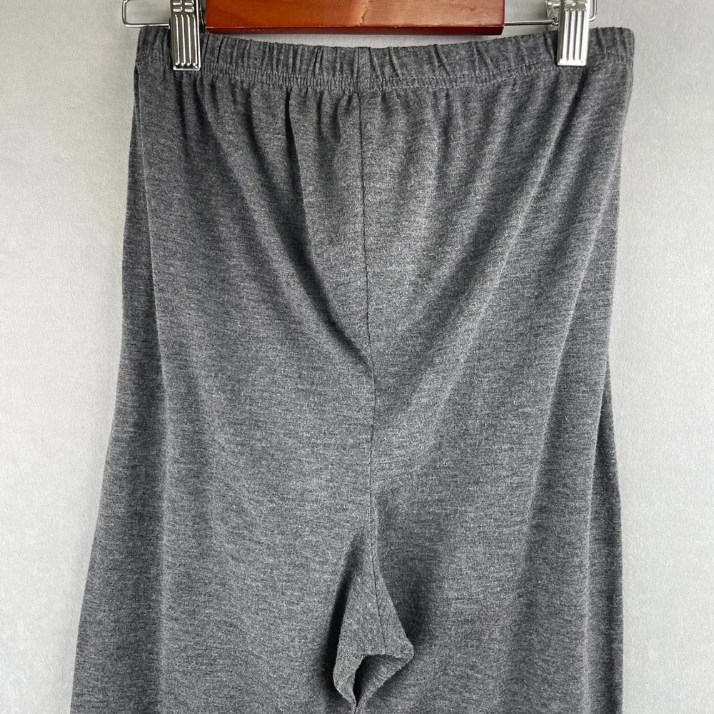 Boohoo Wmn Charcoal Grey Heathered Jersey Maternity Lounge Capri Pants Elastic 6